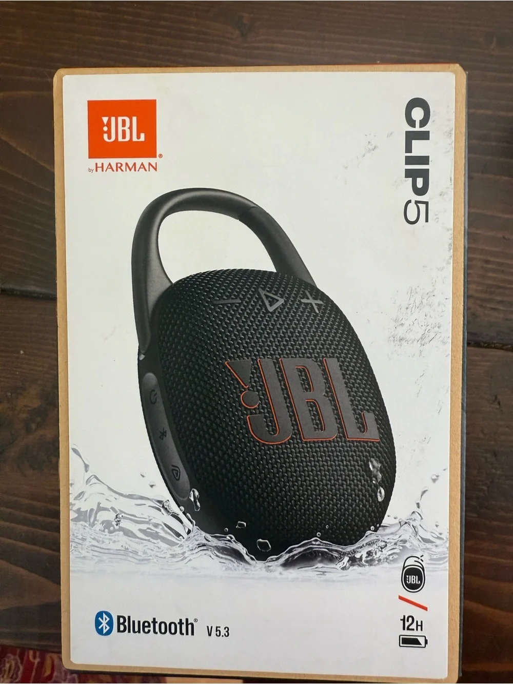 JBL Clip 5 Bluetooth Speaker NWT Black Waterproof Portable JBL Pro Sound